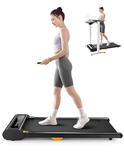 UREVO Treadmill, 2.25HP Walking pad with Double Shock Absorption, Under desk treadmill with Remote Control and LED Display, Walking treadmill with Large Running Area for Home/Office